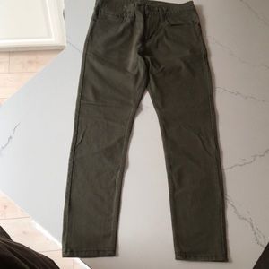 Green Levi 501 slim fit